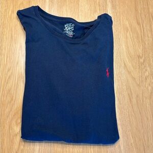 Polo by Ralph Lauren Dark Blue Tee with Red Accent